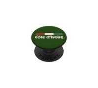 Bandera Vintage Costa de Marfil Costa de Marfil Naranja Marfil PopSockets PopGrip Adhesivo