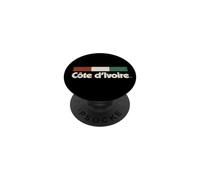 Bandera Vintage Costa de Marfil Costa de Marfil Naranja Marfil PopSockets PopGrip Adhesivo