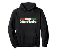 Bandera Vintage Costa de Marfil Costa de Marfil Naranja Marfil Sudadera con Capucha