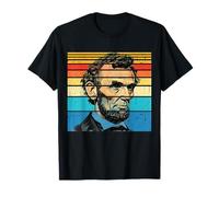 Bandera Vintage de Abraham Lincoln President USA 4 de Julio Camiseta