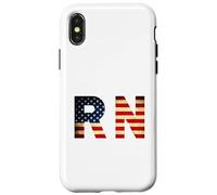 Bandera vintage de enfermera registrada RN, estudiante de enfermería genial Carcasa para iPhone X/XS