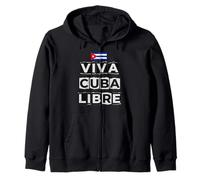 Bandera Viva Cuba Libre Sudadera con Capucha