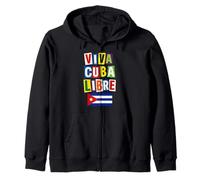 Bandera Viva Cuba Libre Sudadera con Capucha