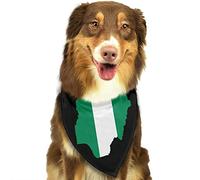 Bandera Y Mapa De Nigeria 2018 Bandanas Triangulares para Perro Lavable Triángulo Baberos Bufandas Duradero Pañuelo para Perros Y Gatos For Gatos Perros Grandes Medianos Pequeños