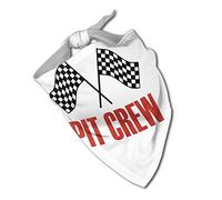 Banderas a cuadros con bandera de coche de carreras, collares de bandana para perro, pañuelo triangular, baberos, bufandas, accesorios, mascotas, gatos y cachorros, toalla de saliva, color blanco