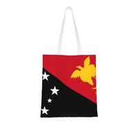 Banderas con diseño de bandera de Papúa Nueva Guinea. Lona ligera, asas dobles, elegante bolsa de mano para mujer, perfecta para ir de compras, trabajar y llevar todos los días.