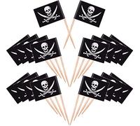 Banderas con Palillos,100 PCS Banderas Pirata para Palillos de Dientes Palillos de Dientes con Bandera Marcadores Británica Topper para Tartas para fiestas, bodas, Navidad,pascua