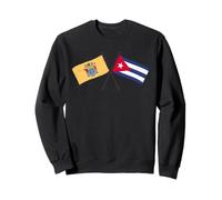 Banderas Cruzadas de Nueva Jersey Cuba Patrimonio Cubano de Nueva Jersey Sudadera