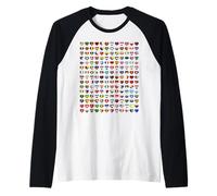Banderas de 180 países, banderas del mundo, banderas de Europa, banderas de Asia. Camiseta Manga Raglan