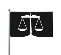 Banderas de 3x5 pies con diseño de balanzas, justicia, calor, amor, regalos para abogados, bandera divertida para jardín, bandera para casa, pancartas para exteriores, banderas para patio, panca