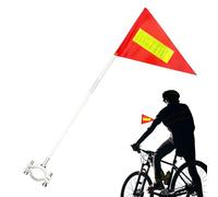 Banderas de ATV con poste, bandera reflectante ajustable impermeable con poste, accesorios de seguridad para bicicletas, para adultos, viajes al aire libre, supervivencia, hogar, trabajo, patio