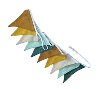 Banderas De Banderín - Guirnalda Triangular Multicolor Reutilizable De 12 Pies, Decoración De Lavable, Colorido para El Aula, Elegante Accesorio para Festivales En El Hogar | Guirnalda