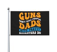 Banderas de Bienvenida Las armas no matan a la gente los Estandarte de | Césped para Barra 3x5 FT Con Ojales Exterior Estandarte Impermeable Bandera de Patio para Patio Hogar