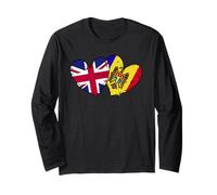 Banderas de corazón de Moldavia del Reino Unido, Bandera Doble de Moldavia Manga Larga