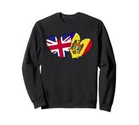 Banderas de corazón de Moldavia del Reino Unido, Bandera Doble de Moldavia Sudadera