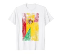 Banderas de España Guinea-Bissau - Español Bissau-Guinea Camiseta, Hombre, Blanco, 6XL