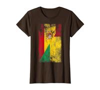 Banderas de España Guinea-Bissau - Español Bissau-Guinea Camiseta, Mujer, Marrón, XL