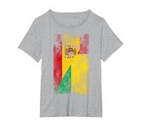 Banderas de España Guinea-Bissau - Español Bissau-Guinea Camiseta, Mujer Tallas Grandes, Gris Jaspeado, 2XL Grande