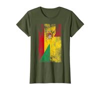 Banderas de España Guinea-Bissau - Español Bissau-Guinea Camiseta, Mujer, Verde Oliva, XL