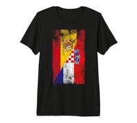 Banderas de España y Croacia - Español Croata Camiseta Premium
