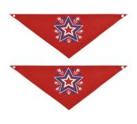 Banderas de Estados Unidos con diseño de estrellas para perro, 2 baberos para cachorros, bandana de cumpleaños para cachorros, accesorios para gatos pequeños y grandes