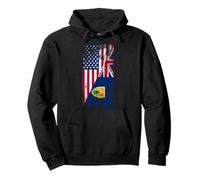 Banderas de Estados Unidos Turks & Caicos - Estados Unidos de América, T & C Islander Sudadera con Capucha