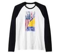 Banderas de Estados Unidos y Bosnia y Herzegovina - Estados Unidos de América, Bosnia Camiseta Manga Raglan
