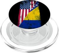 Banderas de Estados Unidos y Bosnia y Herzegovina - Estados Unidos de América, Bosnia PopSockets PopGrip para MagSafe