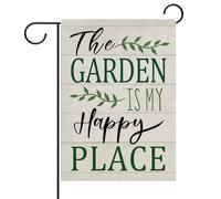 Banderas de Exterior Este es nuestro lugar feliz balcón 30x45cm | Bandera de Patio Multicolor Bandera para Fiestas Jardín pared