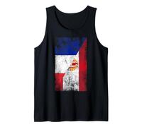 Banderas de Francia y Polinesia Francesa - Polinesia Francesa Camiseta sin Mangas