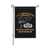 Banderas de Jardín Veterano del 9.º Grupo de Fuerzas Especiales Calle | 30x45 Banderas de Exterior Decorativa Bandera de balcón para todas las temporadas Jardín Césped