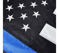 Banderas de l nea azul delgada de 2 x 3 pies para exteriores, resistentes, negras y azules, bandera de la polic a estadounidense en honor a los a