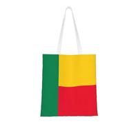 Banderas de la bandera de Benin. Lona ligera, asas dobles, elegante bolsa de mano para mujer, perfecta para ir de compras, trabajar y llevar todos los días.
