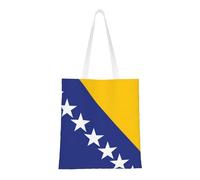 Banderas de la bandera de Bosnia y Herzegovina. Lona ligera, asas dobles, elegante bolsa de mano para mujer, perfecta para ir de compras, trabajar y llevar todos los días.
