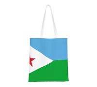 Banderas de la bandera de Djibouti. Lona ligera, asas dobles, elegante bolsa de mano para mujer, perfecta para ir de compras, trabajar y llevar todos los días.