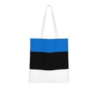 Banderas de la bandera de Estonia. Lona ligera, asas dobles, elegante bolsa de mano para mujer, perfecta para ir de compras, trabajar y llevar todos los días.