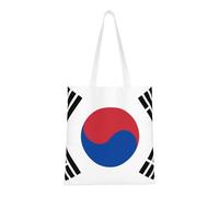 Banderas de la bandera de la República de Corea. Lona ligera, asas dobles, elegante bolsa de mano para mujer, perfecta para ir de compras, trabajar y llevar todos los días.