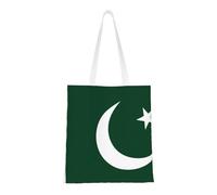 Banderas de la bandera de Pakistán. Lona ligera, asas dobles, elegante bolsa de mano para mujer, perfecta para ir de compras, trabajar y llevar todos los días.