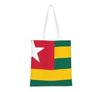 Banderas de la bandera de Togo. Lona ligera, asas dobles, elegante bolsa de mano para mujer, perfecta para ir de compras, trabajar y llevar todos los días.
