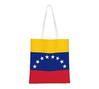 Banderas de la bandera de Venezuela. Lona ligera, asas dobles, elegante bolsa de mano para mujer, perfecta para ir de compras, trabajar y llevar todos los días.