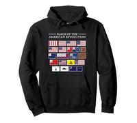 Banderas de la Revolución Americana Gráfico histórico Sudadera con Capucha
