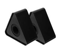 Banderas de Micrófono Triangulares Negras de Abs, 2 Piezas