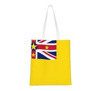 Banderas de Niue. Lona ligera, asas dobles, elegante bolsa de mano para mujer, perfecta para ir de compras, trabajar y llevar todos los días.