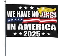 Banderas de No Kings In America de 3x5 pies Salvemos la Democracia Anti Anti 8647 Arte de pared para exteriores