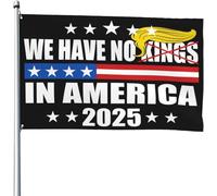 Banderas de No Kings In America de 3x5 pies Salvemos la Democracia Anti Anti 8647 Arte de pared para exteriores