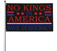 Banderas de No Kings In America de 3x5 pies Salvemos la Democracia Anti Anti 8647 Bandera Arte de pared para exteriores