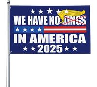 Banderas de No Kings In America de 3x5 pies Salvemos la Democracia Anti Anti 8647 Bandera Arte de pared para exteriores