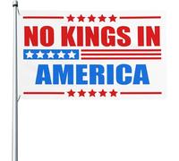 Banderas de No Kings In America de 3x5 pies Salvemos la Democracia Anti Anti 8647 Bandera Arte de pared para exteriores
