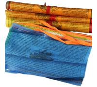 Banderas De Oración Exterior Juego de 20 Decoraciones de Estandartes | Decoraciones de Oración Arte Tibetano 25x15 cm para Meditación Patio Interior Exterior