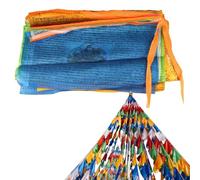Banderas de Oración para Exterior Juego de 20 Decoraciones de Estandartes | Decoraciones de Oración Arte Tibetano 25x15 cm para Meditación Patio Interior Exterior